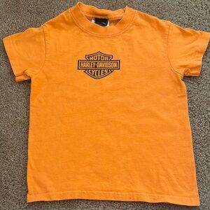 Harley-Davidson Orange Crew Neck Short Sleeve Tee